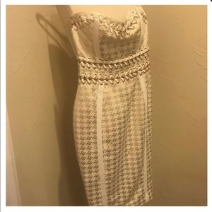New House of CB dress Gold cream size small NWT